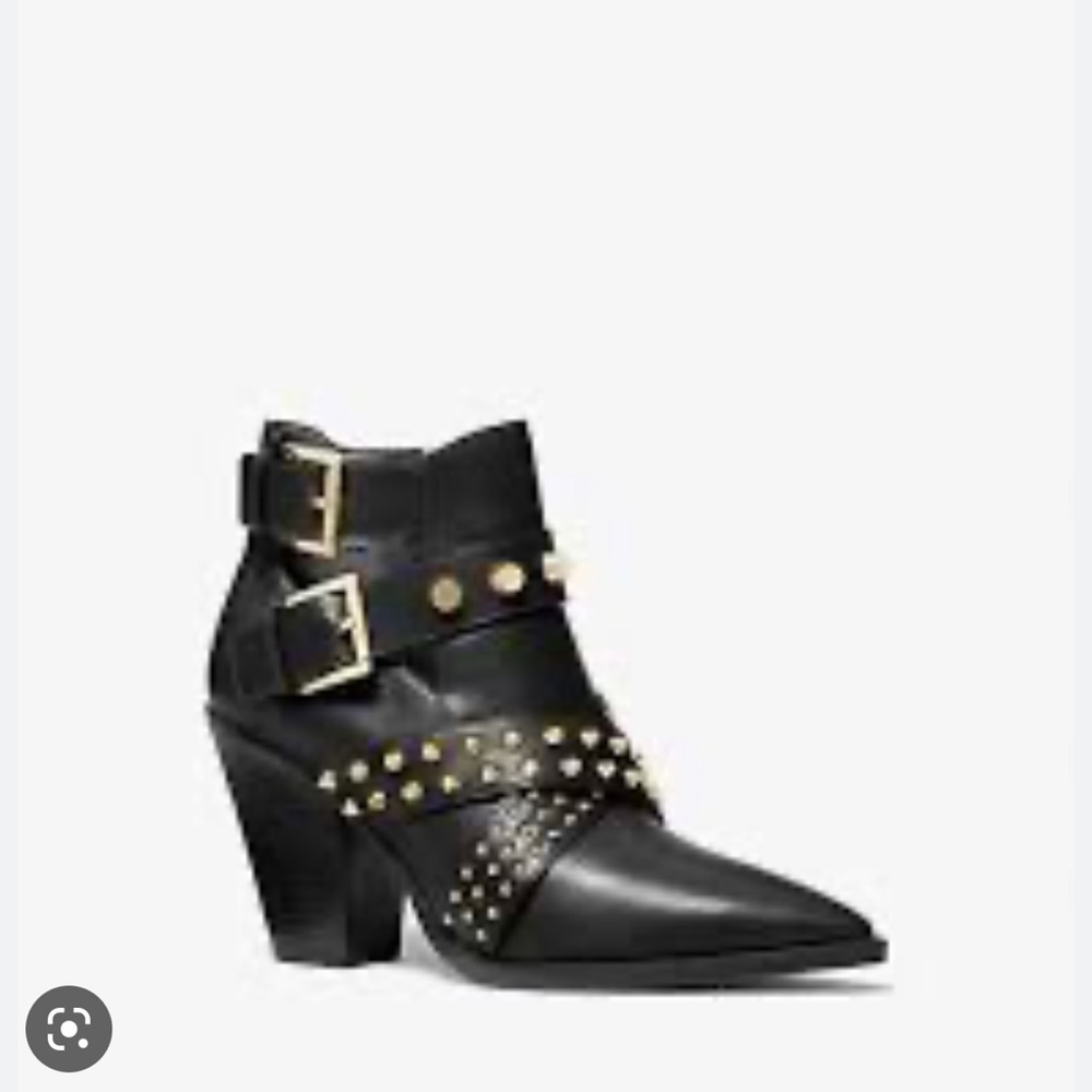 Michael Kors Dover Astor Stud Leather Ankle Boot ✨brand new✨